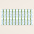 Country Cottage Petite Willoughby Stripe Pattern in Light Blue and Sage Green Desk Mat Gallery Image 3