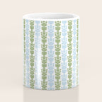 Country Cottage Petite Willoughby Stripe Pattern in Light Blue and Sage Green Coffee Mug Gallery Image 4