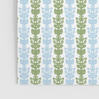 Country Cottage Petite Willoughby Stripe Pattern in Light Blue and Sage Green Poster Gallery Image 3