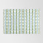 Country Cottage Petite Willoughby Stripe Pattern in Light Blue and Sage Green Rug Gallery Image 2
