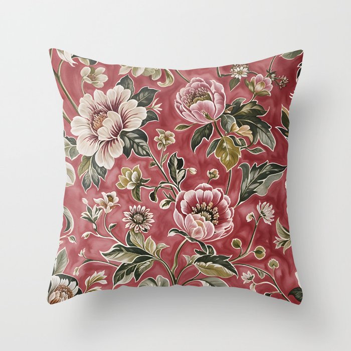 Peruvian Pink Floral Throw Pillow Gallery Image 6