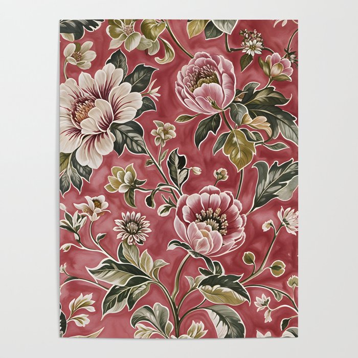 Peruvian Pink Floral Poster Gallery Image 1