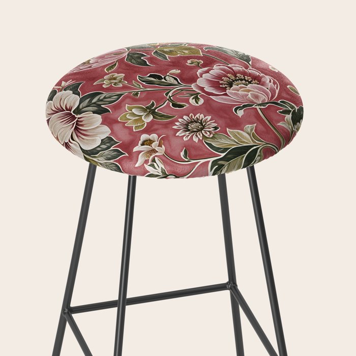 Peruvian Pink Floral Stool Gallery Image 2