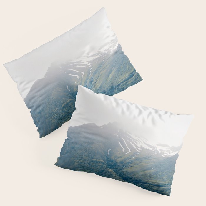 Misty Mountain, Iceland Landscape Photography Pillow Sham Gallery Image 3