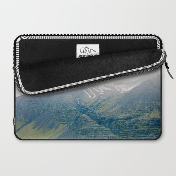 Misty Mountain, Iceland Landscape Photography Laptop Sleeve Gallery Image 2