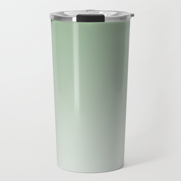 Smooth Sage Minimalist Ombré Gradient Abstract Travel Mug Gallery Image 1