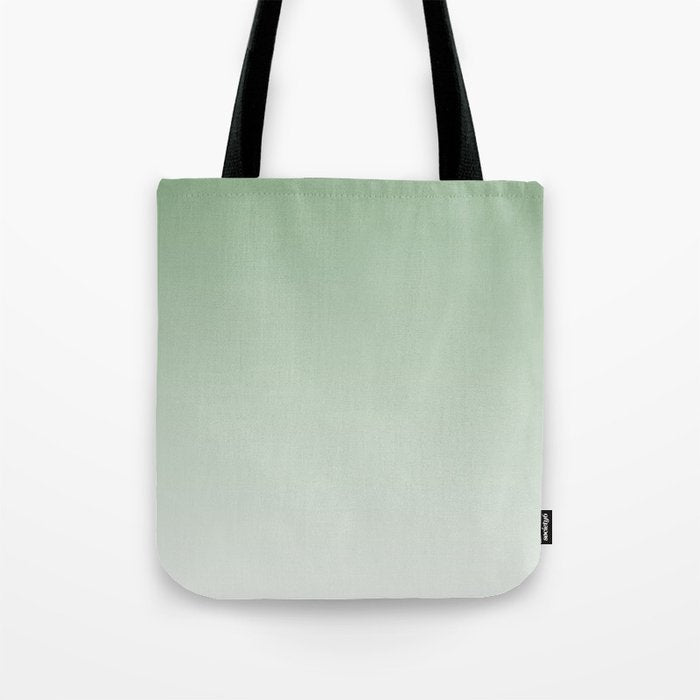 Smooth Sage Minimalist Ombré Gradient Abstract Tote Bag Gallery Image 1