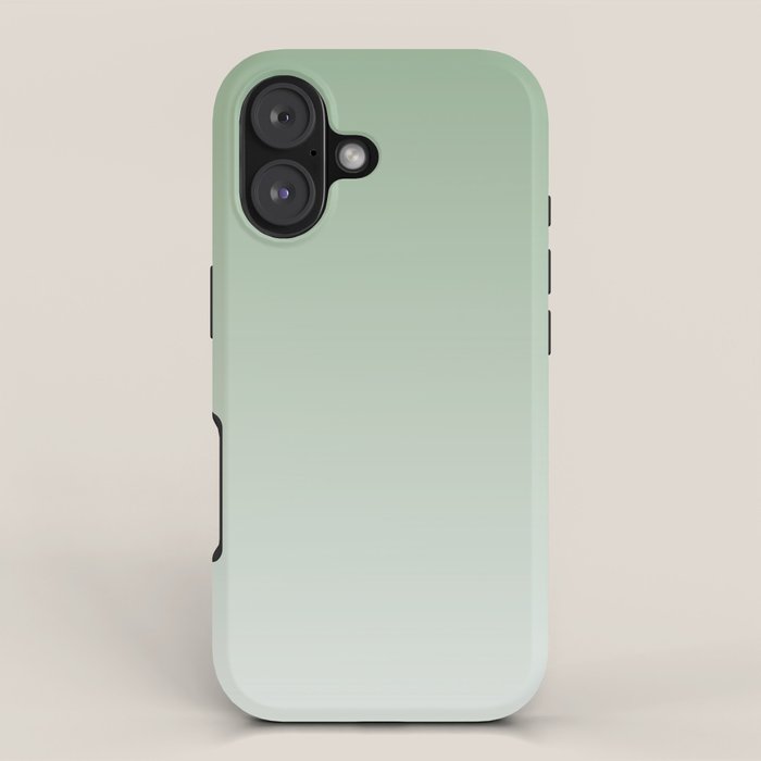 Smooth Sage Minimalist Ombré Gradient Abstract iPhone Case Gallery Image 1