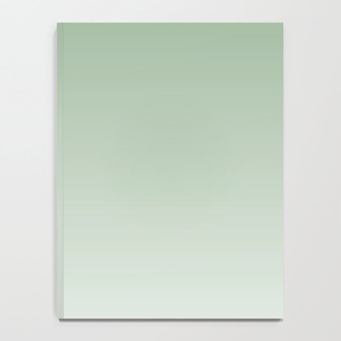 Smooth Sage Minimalist Ombré Gradient Abstract Notebook Gallery Image 4