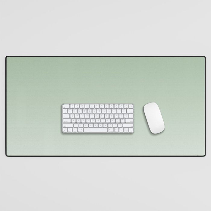 Smooth Sage Minimalist Ombré Gradient Abstract Desk Mat Gallery Image 1