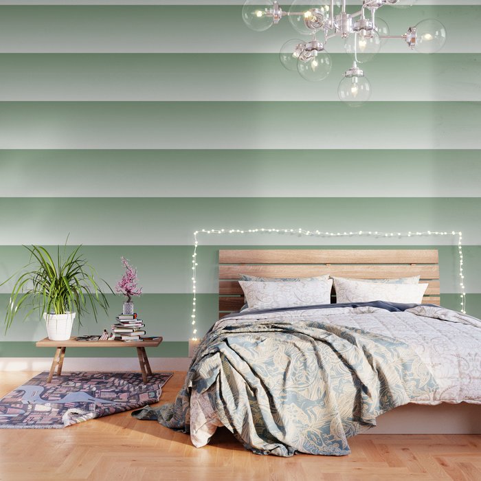 Smooth Sage Minimalist Ombré Gradient Abstract Wallpaper Gallery Image 3