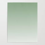 Smooth Sage Minimalist Ombré Gradient Abstract Poster Gallery Image 4