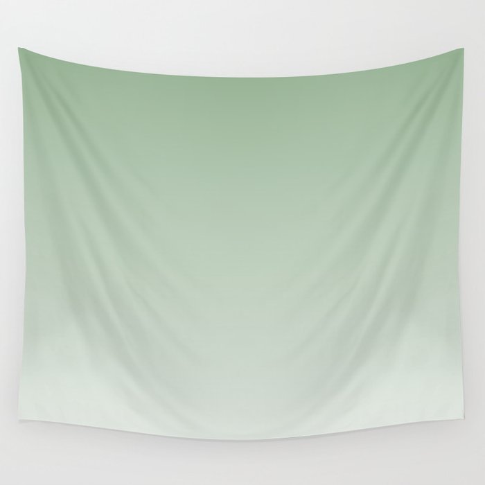 Smooth Sage Minimalist Ombré Gradient Abstract Wall Tapestry Gallery Image 1