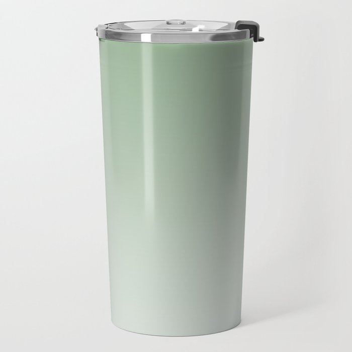 Smooth Sage Minimalist Ombré Gradient Abstract Travel Mug Gallery Image 2