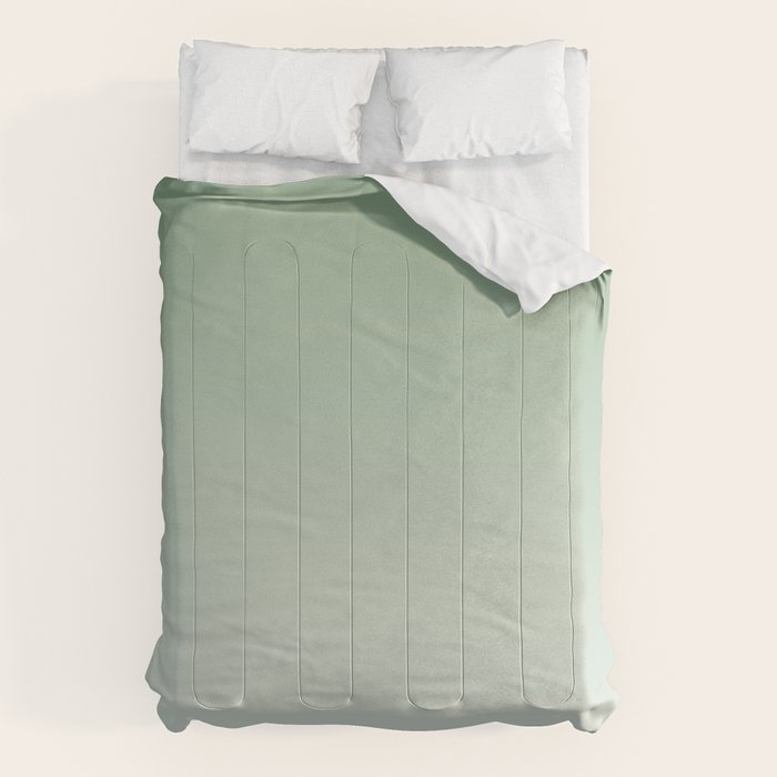 Smooth Sage Minimalist Ombré Gradient Abstract Comforter Gallery Image 1