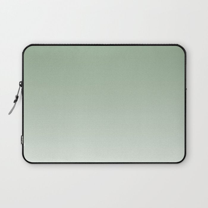 Smooth Sage Minimalist Ombré Gradient Abstract Laptop Sleeve Gallery Image 1