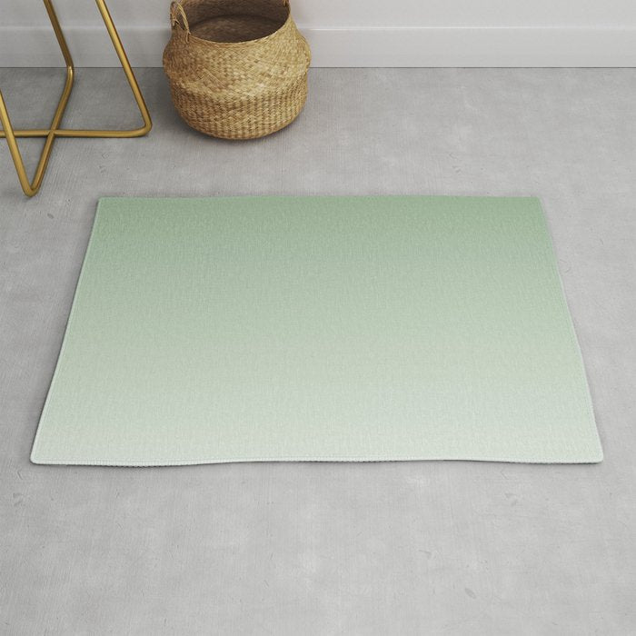 Smooth Sage Minimalist Ombré Gradient Abstract Rug Gallery Image 1