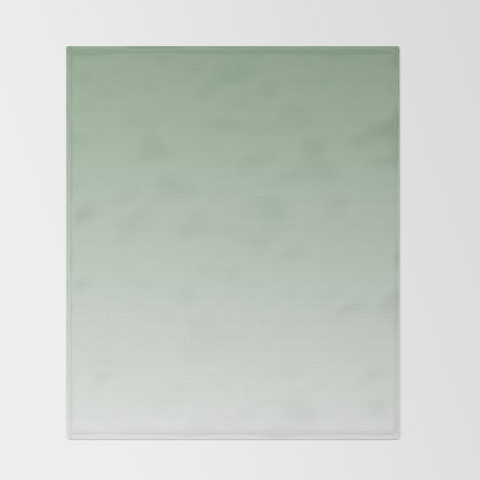 Smooth Sage Minimalist Ombré Gradient Abstract Throw Blanket Gallery Image 2