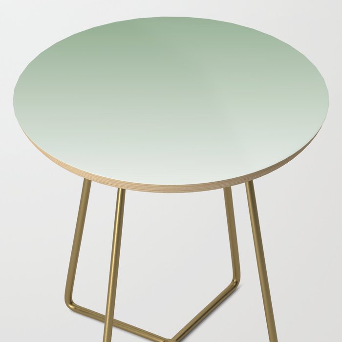 Smooth Sage Minimalist Ombré Gradient Abstract Side Table Gallery Image 2