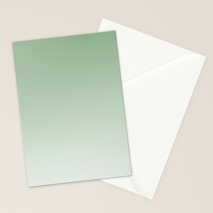 Smooth Sage Minimalist Ombré Gradient Abstract Stationery Card Gallery Image 2