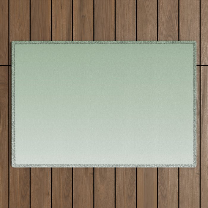 Smooth Sage Minimalist Ombré Gradient Abstract Outdoor Rug Gallery Image 1