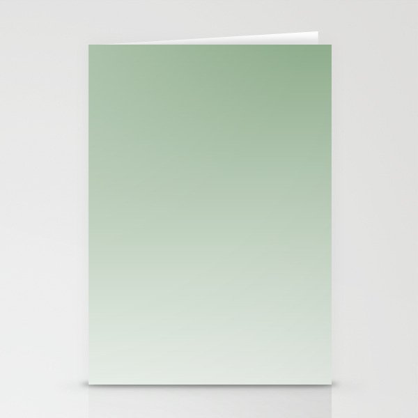 Smooth Sage Minimalist Ombré Gradient Abstract Stationery Card Gallery Image 2