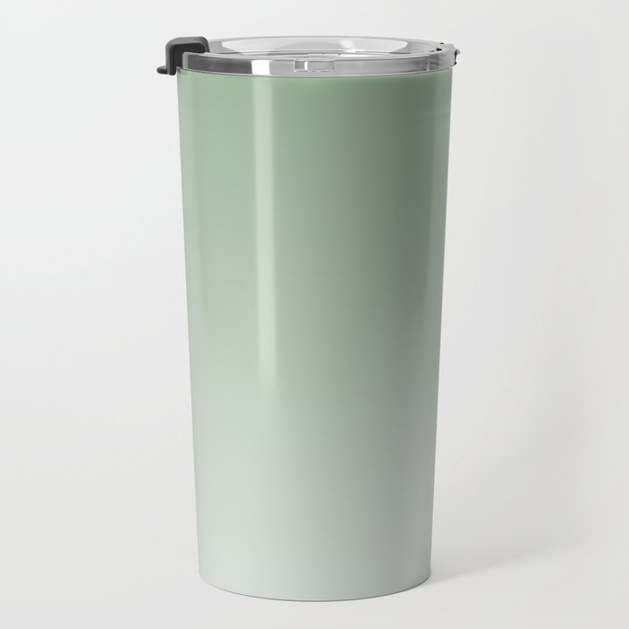 Smooth Sage Minimalist Ombré Gradient Abstract Travel Mug Gallery Image 3