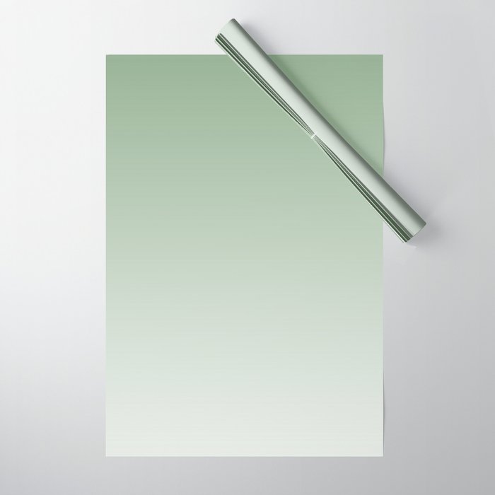 Smooth Sage Minimalist Ombré Gradient Abstract Wrapping Paper Gallery Image 1