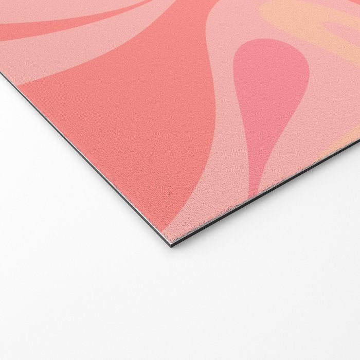 Mod Swirl Retro Abstract Pattern Blush Pink Welcome Mat Gallery Image 2