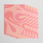 Mod Swirl Retro Abstract Pattern Blush Pink Wrapping Paper Gallery Image 3