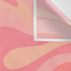 Mod Swirl Retro Abstract Pattern Blush Pink Wall Tapestry Gallery Image 3