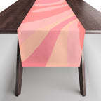 Mod Swirl Retro Abstract Pattern Blush Pink Table Runner Gallery Image 1