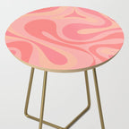 Mod Swirl Retro Abstract Pattern Blush Pink Side Table Gallery Image 2