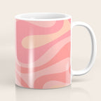 Mod Swirl Retro Abstract Pattern Blush Pink Coffee Mug Gallery Image 1