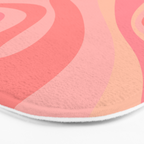 Mod Swirl Retro Abstract Pattern Blush Pink Bath Mat Gallery Image 3