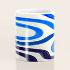 Electric Blues Fun Colorful Mid Century Modern Abstract Painting Shapes Pattern Coffee Mug Gallery Image 4