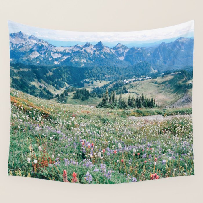 Wildflower Meadow Wall Tapestry Gallery Image 1