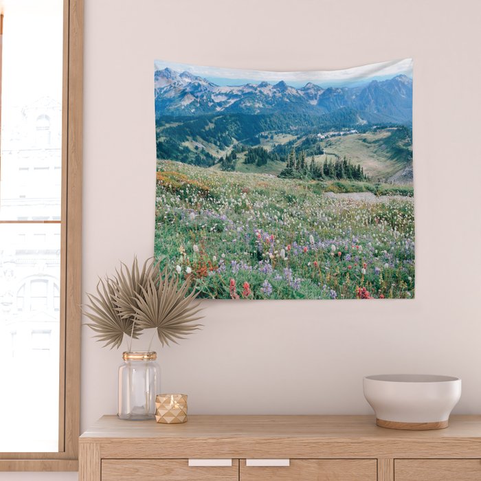 Wildflower Meadow Wall Tapestry Gallery Image 2