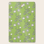 Floral Botanical Wild Daisies Pattern in Spring Sage Green, Navy Blue, and Creamy White Cutting Board Gallery Image 1