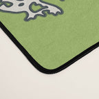 Floral Botanical Wild Daisies Pattern in Spring Sage Green, Navy Blue, and Creamy White Desk Mat Gallery Image 4