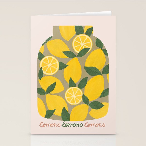 Canned Lemons Stationery Card Gallery Image 1