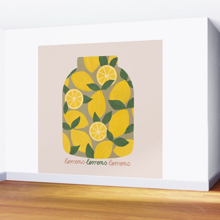 Canned Lemons Wall Mural Gallery Image 2