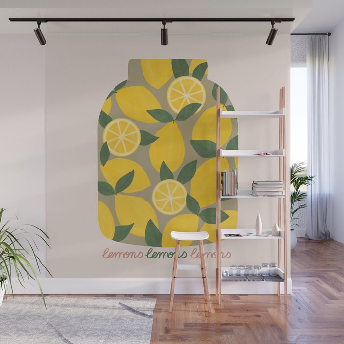Canned Lemons Wall Mural Gallery Image 1