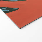 Terracotta Abstract Daisy Flowers Welcome Mat Gallery Image 2
