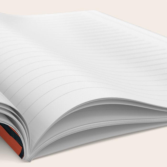 Terracotta Abstract Daisy Flowers Notebook Gallery Image 2