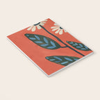 Terracotta Abstract Daisy Flowers Notebook Gallery Image 3