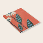 Terracotta Abstract Daisy Flowers Notebook Gallery Image 2