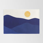 Indigo Mountains Abstract Landscape Rug Gallery Image 2