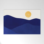 Indigo Mountains Abstract Landscape Welcome Mat Gallery Image 1