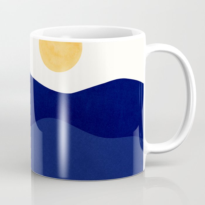 Indigo Mountains Abstract Landscape Coffee Mug Gallery Image 1